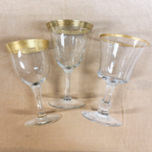 Vintage Gold Rimmed - Various Shapes