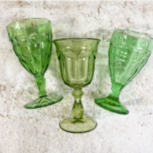 Goblets Green - Various Shapes