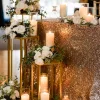 Tiered Stands, Flowers, Candles & Tablecloth