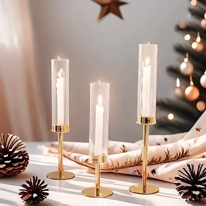 Metallic Enclosed Candlestick