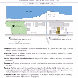 Fairview Park Vendor Logistics